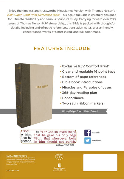 KJV Holy Bible: Super Giant Print 