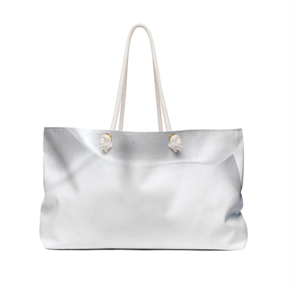 Pearl White Designer Weekender Tote Bag